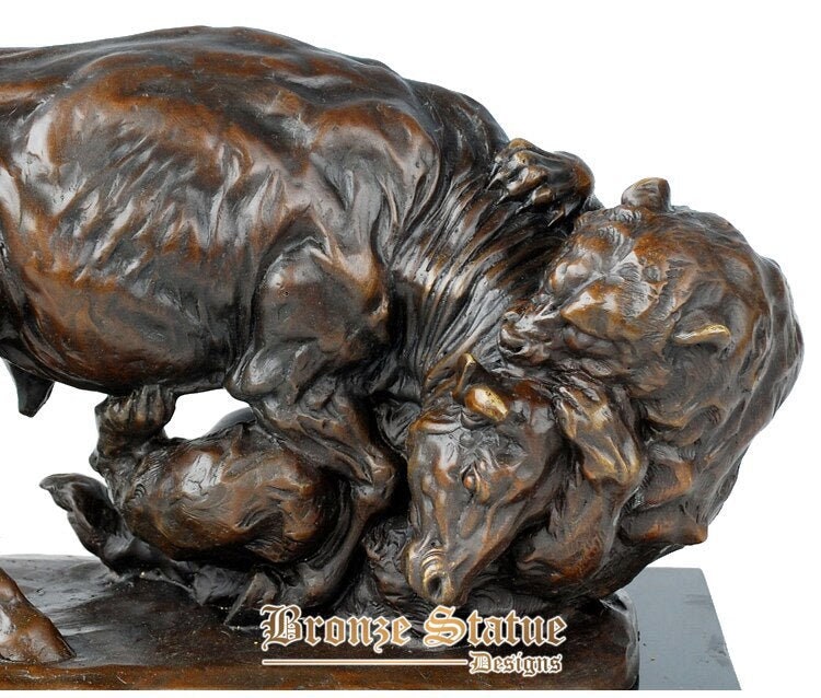 Bronze Wall Street Stier und Bär kämpfende Statue Skulptur berühmte Börse Ladestier Kunst Büro Dekor Geschäftsgeschenk groß