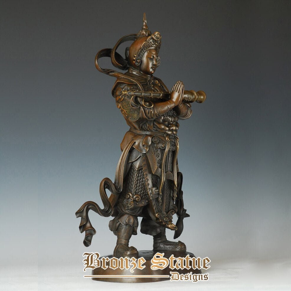 Chinese bronze copper buddha bodhisattva statue weituo bodhisattva decoration tibetan buddha
