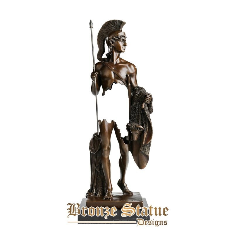 Jason and the golden fleece bronze statue famous greek hero sculpture antique figurine art office desk decor statuette large