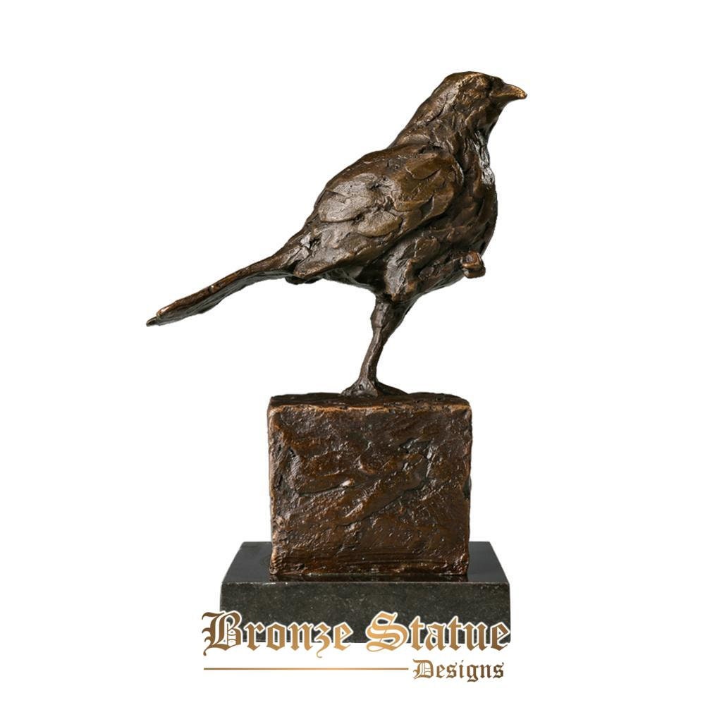 Birds feeding statue sculpture bronze animal maternal love art hot casting brass home study room ornament