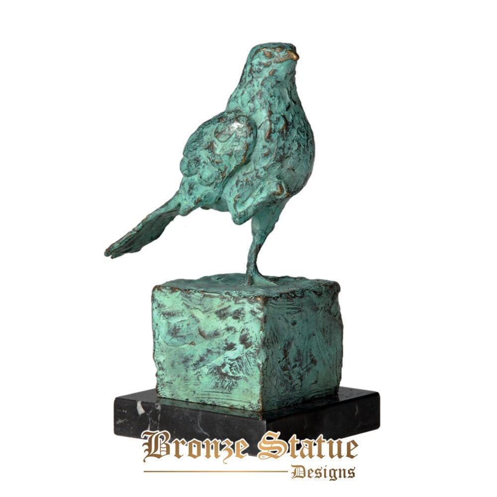 Uccelli alimentazione statua scultura bronzo animale amore materno arte fusione a caldo ottone casa studio camera ornamento