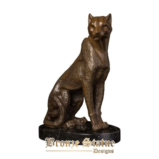 Astratto ghepardo statua in bronzo leopardo figurine animale selvatico scultura personalità ufficio decorazione della casa grande arte europea