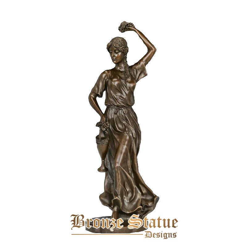 Thalia bronze statue sculpture greek goddess of festivity and banquets three graces antique art indoor decoration