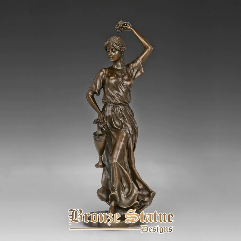 Thalia bronze statue sculpture greek goddess of festivity and banquets three graces antique art indoor decoration