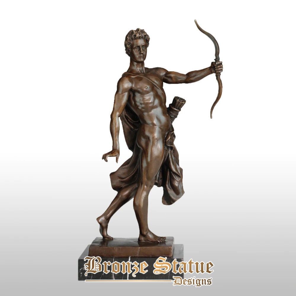 Estátua grega de bronze deus do sol apolo escultura arte ocidental mito clássico estatueta para coleção de decoração para casa