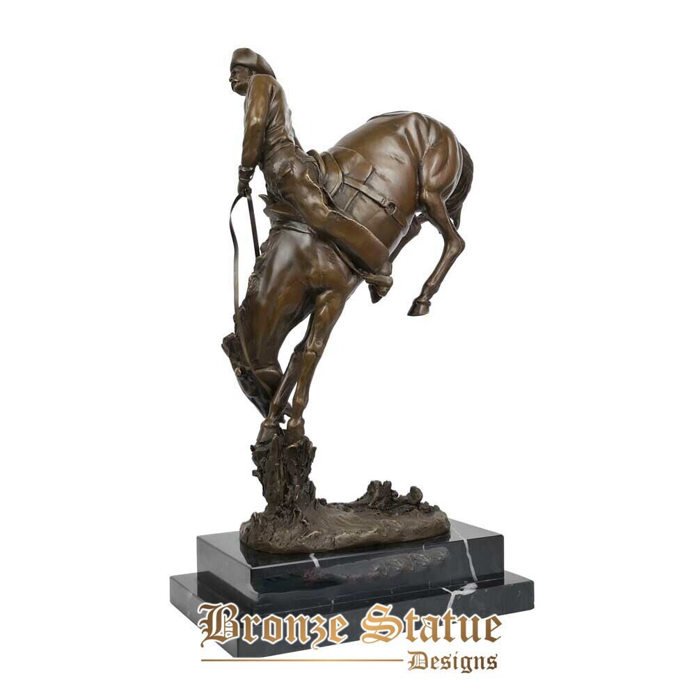 The outlaw statue by frederic remington bronze replica famous cowboy sculpture art home decor classic collection