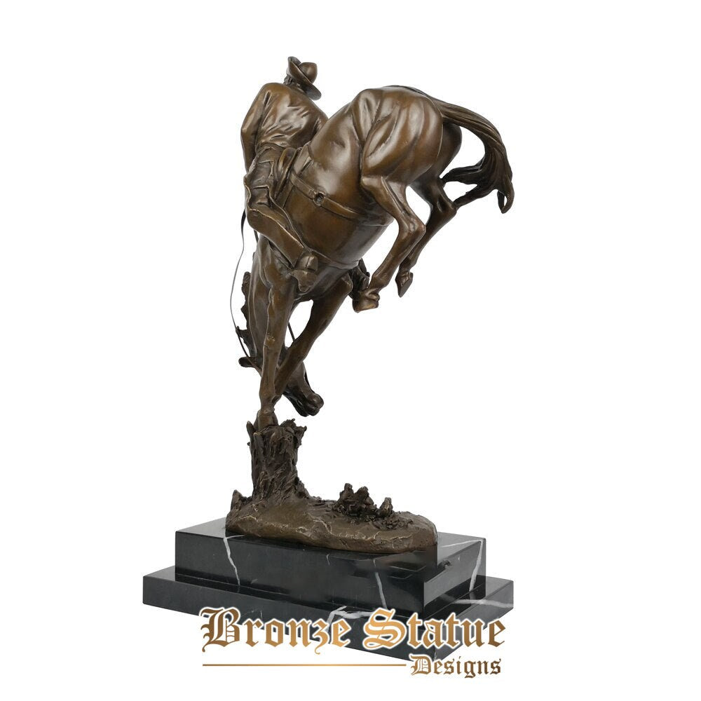 The outlaw statue by frederic remington bronze replica famous cowboy sculpture art home decor classic collection