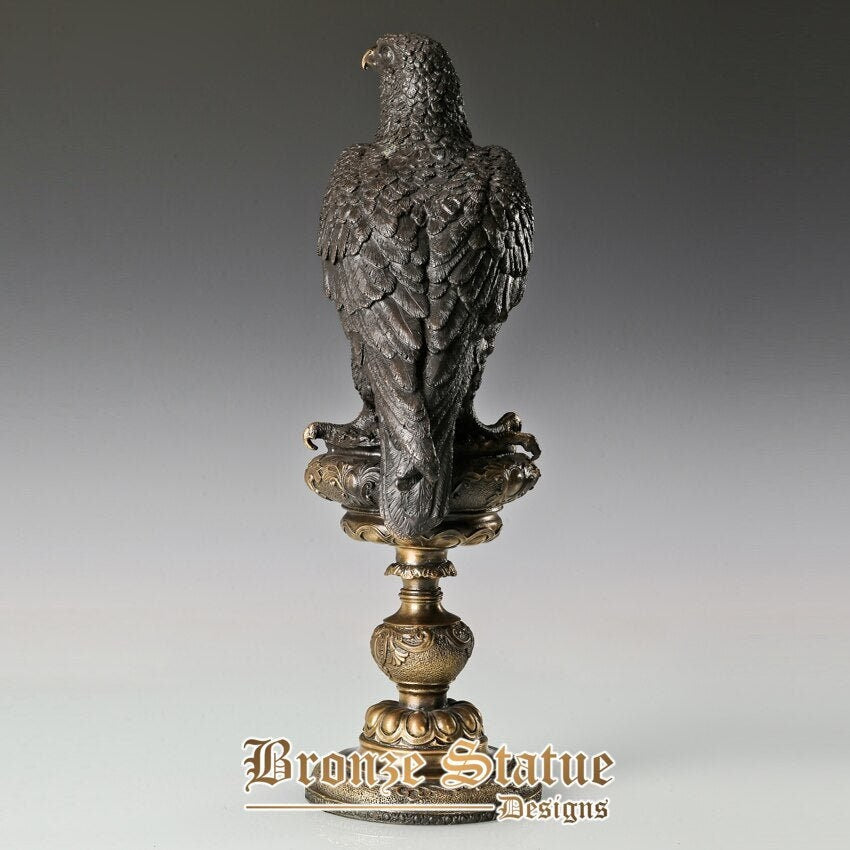 Estátua de águia árabe bronze bronze fundido a quente escultura animal arte decoração de escritório em casa presentes