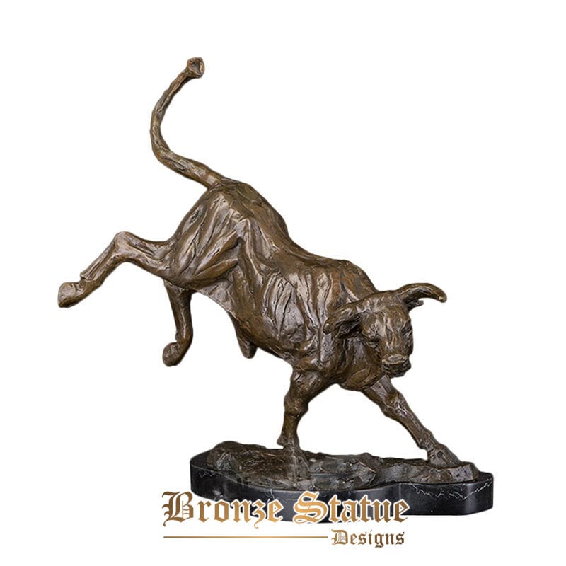 Escultura de touro grande estátua de animal de bronze arte cera perdida fundição quente zodíaco chinês villa ornamento de decoração de sala de estar