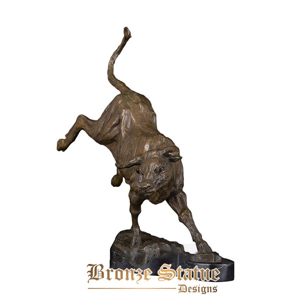 Large bull sculpture bronze animal statue art lost wax hot casting chinese zodiac villa living room decoration ornament