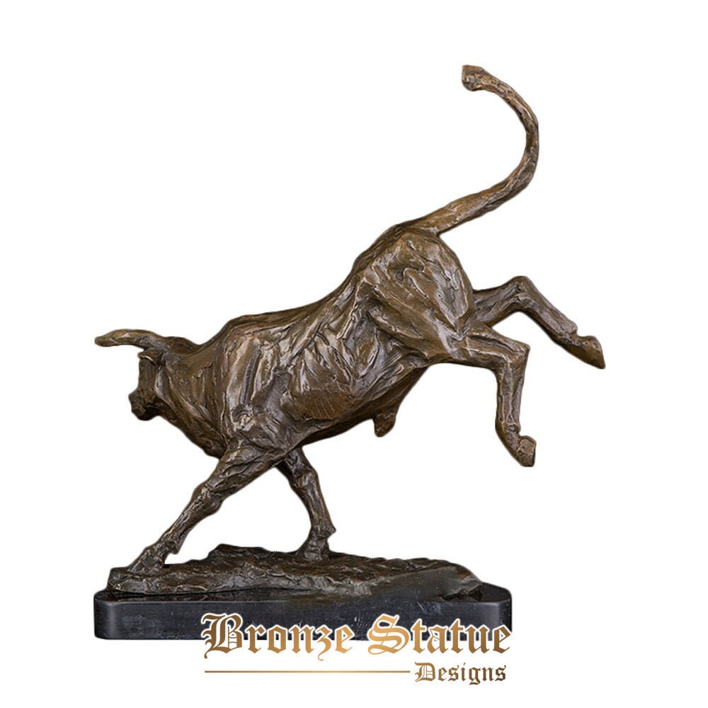 Large bull sculpture bronze animal statue art lost wax hot casting chinese zodiac villa living room decoration ornament