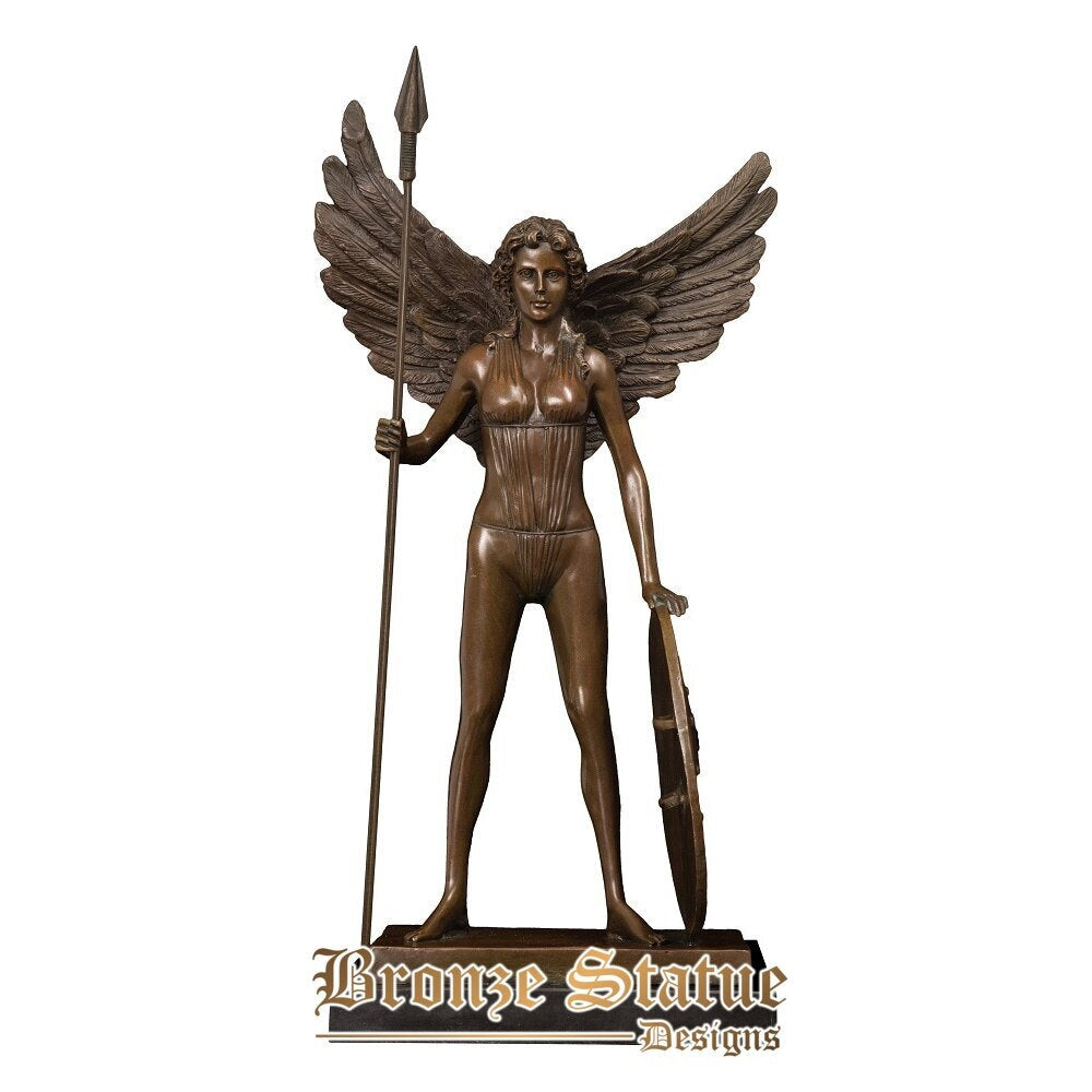 Bronze large statue athena greek mythology goddess sculpture antique art indoor decor gift