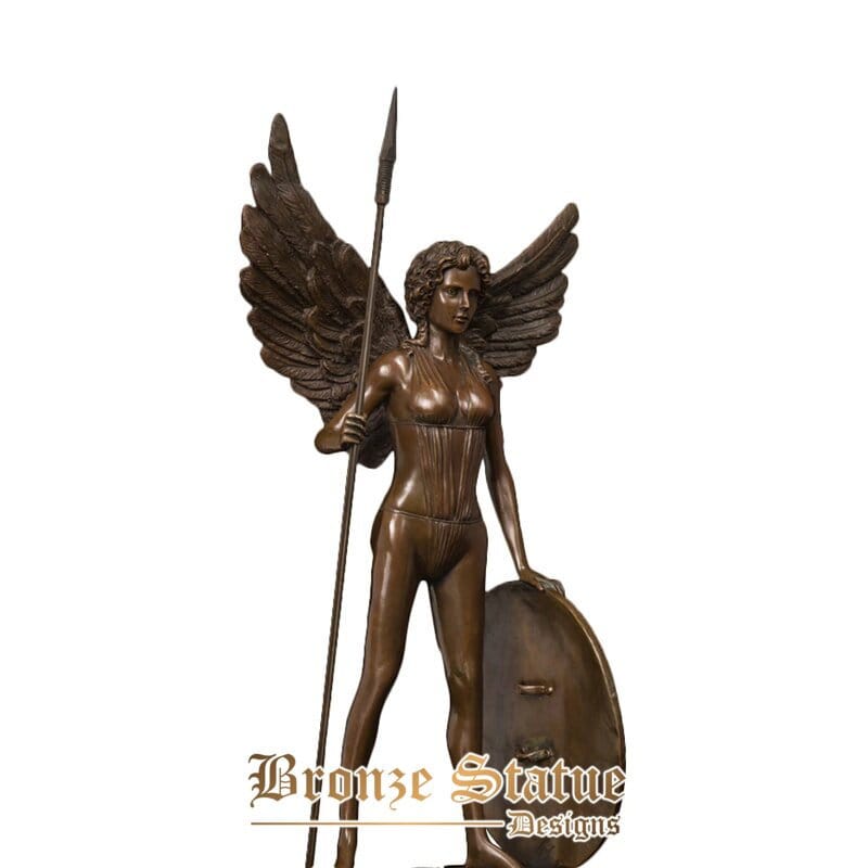 Bronze large statue athena greek mythology goddess sculpture antique art indoor decor gift