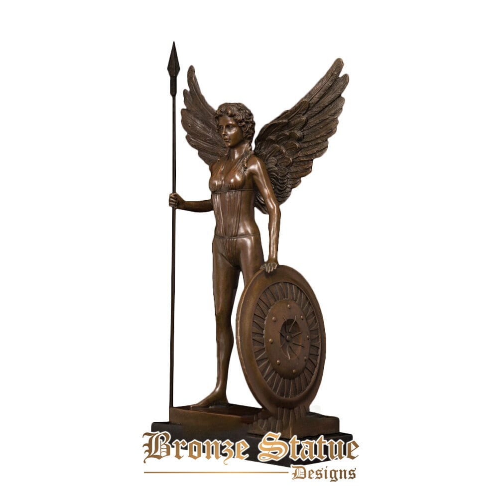 Bronze large statue athena greek mythology goddess sculpture antique art indoor decor gift