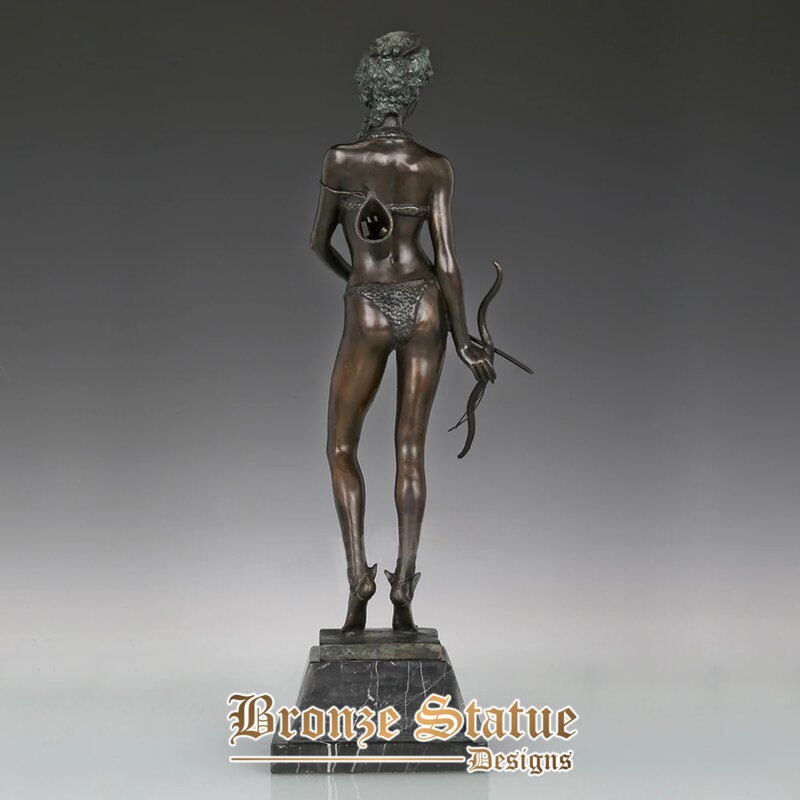 Bronze hunting goddess diana artemis statue antique sculpture art hot casting home decor gifts