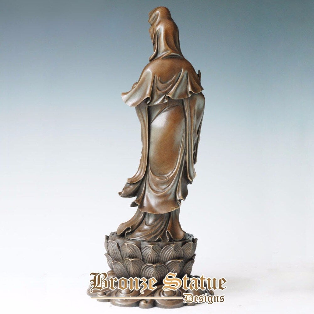 Avalokitesva buddha statue guanyin figurine chinese metal buddha sculpture ruyi guan yin art