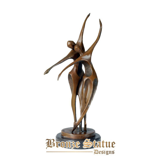 Couple dance sculpture statue bronze abstract modern figurine art perfect office desktop gallery ornament anniversary gifts