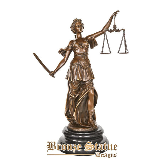 The sister of the goddess themis justice statue hot cast bronze brass antique art home ornament classy lawyer gift