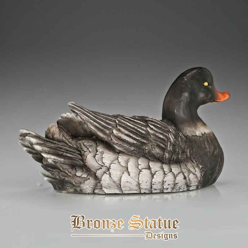Hot cast bronze duck statue animal sculpture figurine art home living room decoration gifts