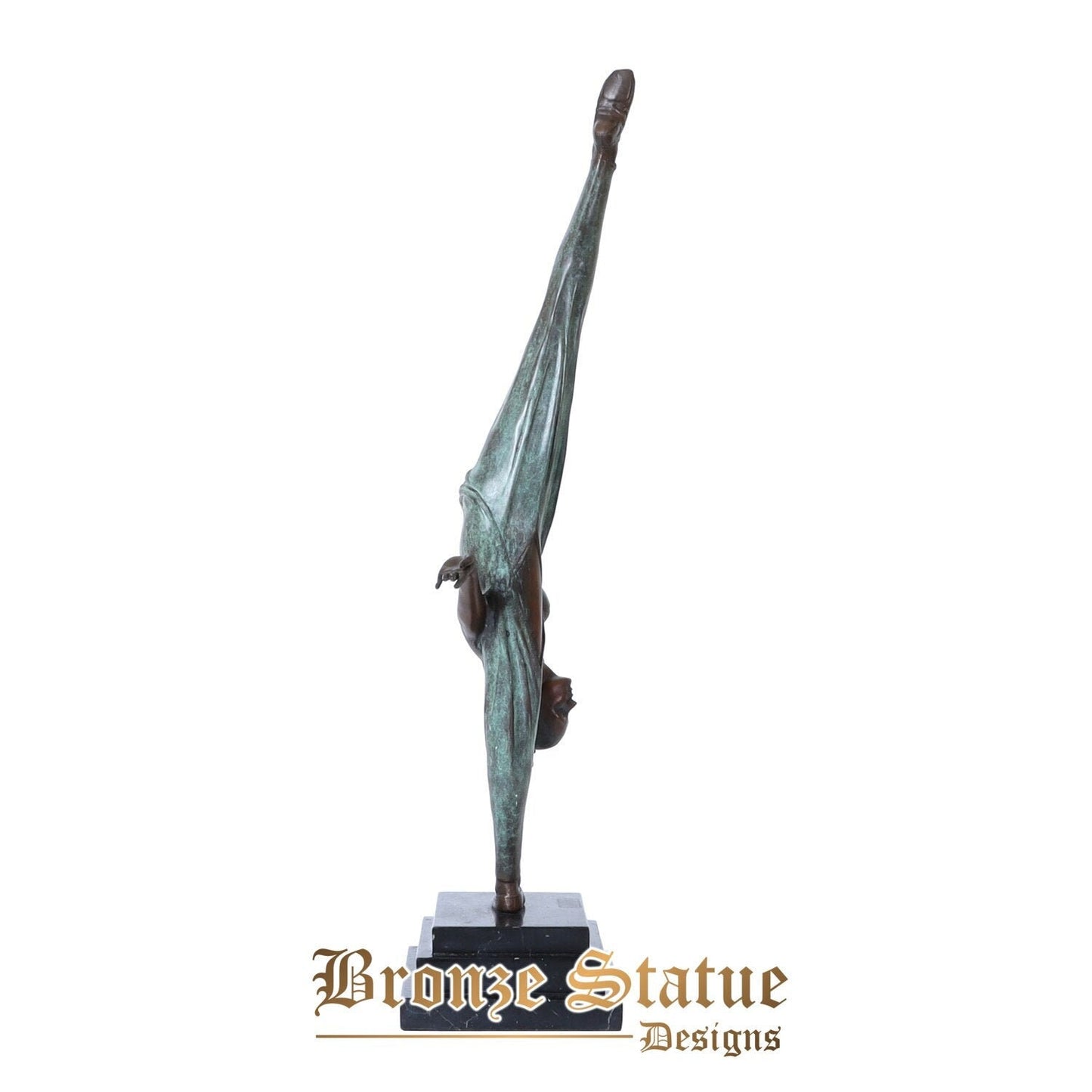 Modern western female ballerina dancer statue figurine bronze sculpture ballet girl art gift home decoration