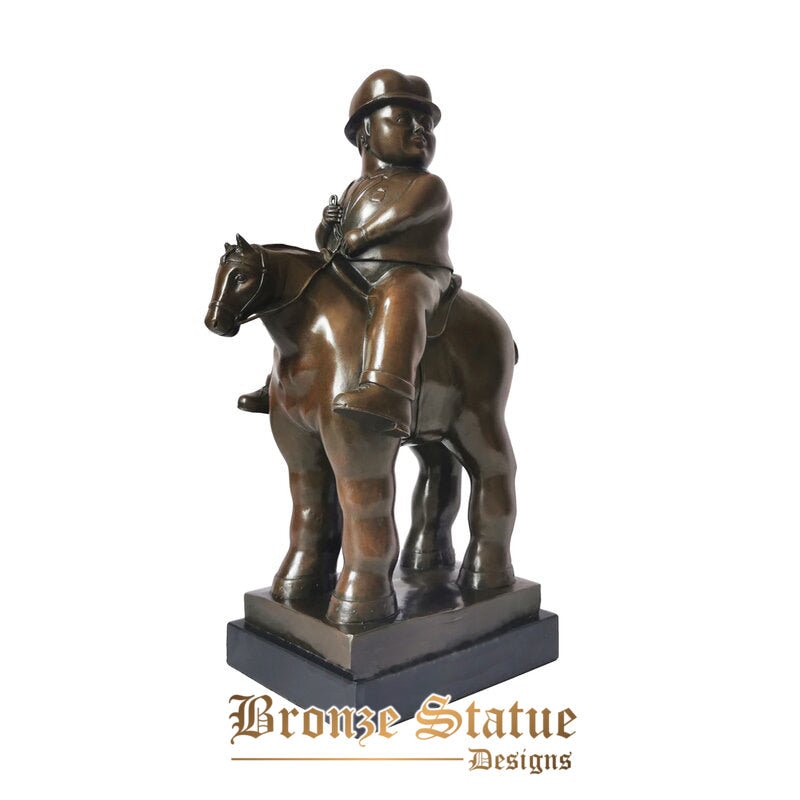 Fernando Botero scultura in bronzo astratto grasso gentiluomo a cavallo statua famosa fernando botero arte replica decorazione della casa