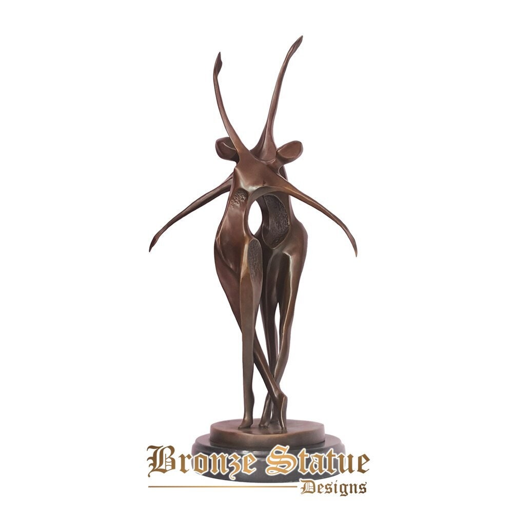 Modern couple dance bronze sculpture statue abstract dancing figurine art home decor business gifts