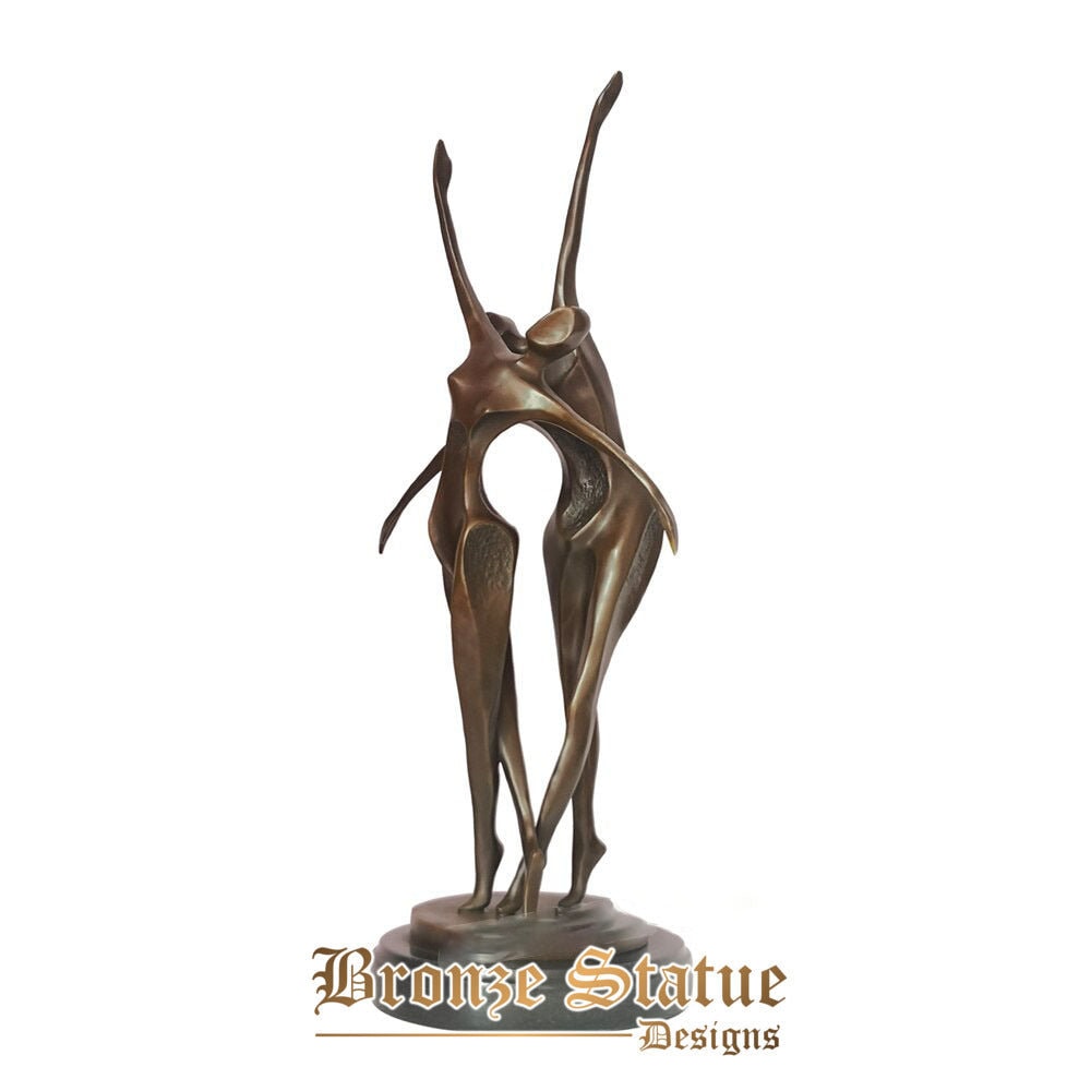 Modern couple dance bronze sculpture statue abstract dancing figurine art home decor business gifts