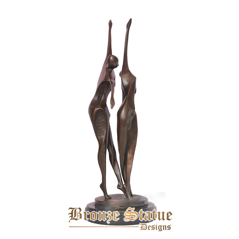 Modern couple dance bronze sculpture statue abstract dancing figurine art home decor business gifts
