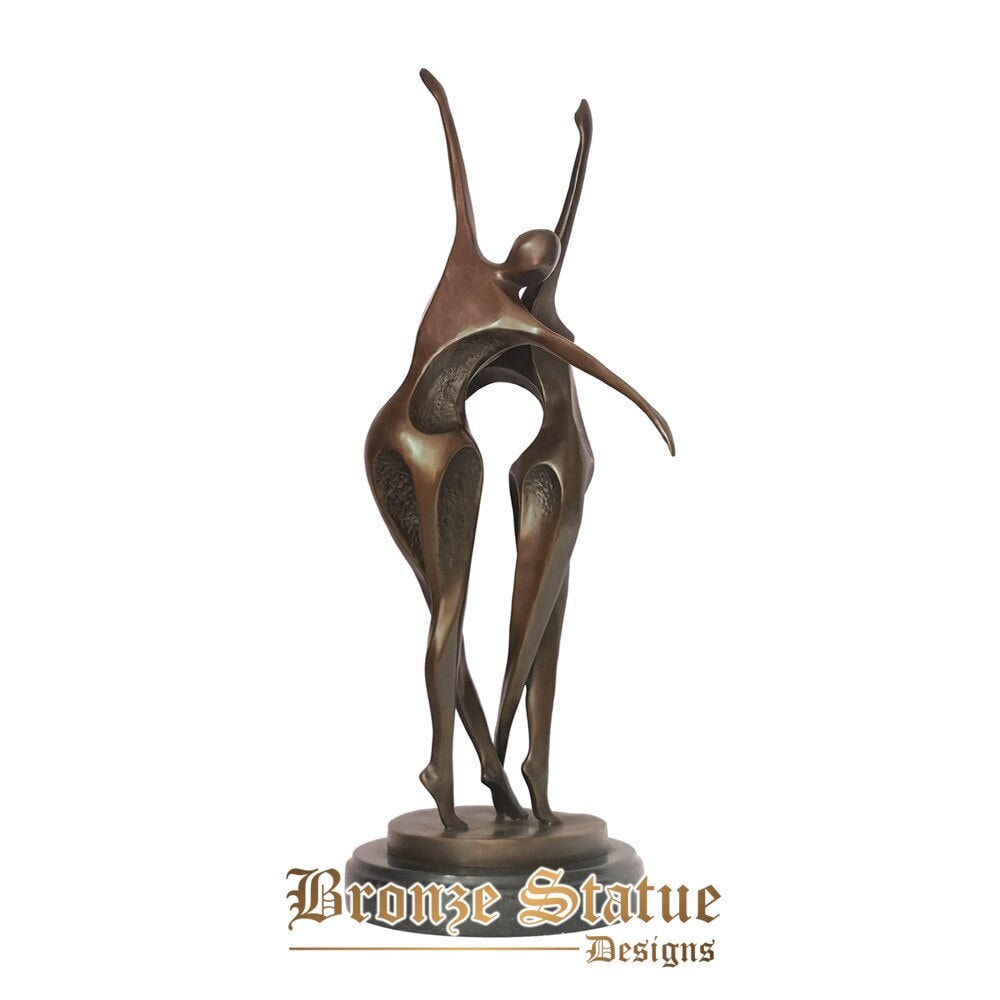 Modern couple dance bronze sculpture statue abstract dancing figurine art home decor business gifts