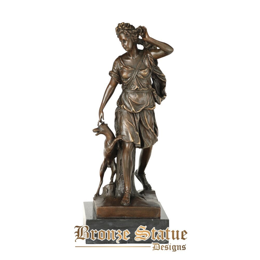 Bronze greek diana artemis hunting goddess statue sculpture antique art hot casting home decor