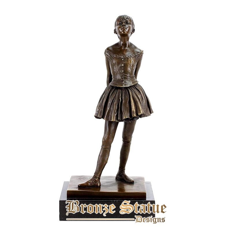 Bronze little dancer aged fourteen by edgar degas statue reproduction famous ballerina sculpture art girl room decor