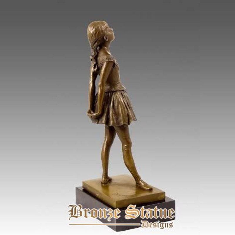 Bronze little dancer aged fourteen by edgar degas statue reproduction famous ballerina sculpture art girl room decor