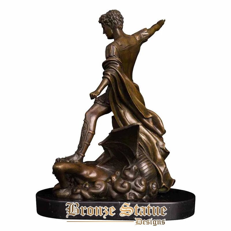 Bronzes classical statue with stick bronze man sculpture home decoration
