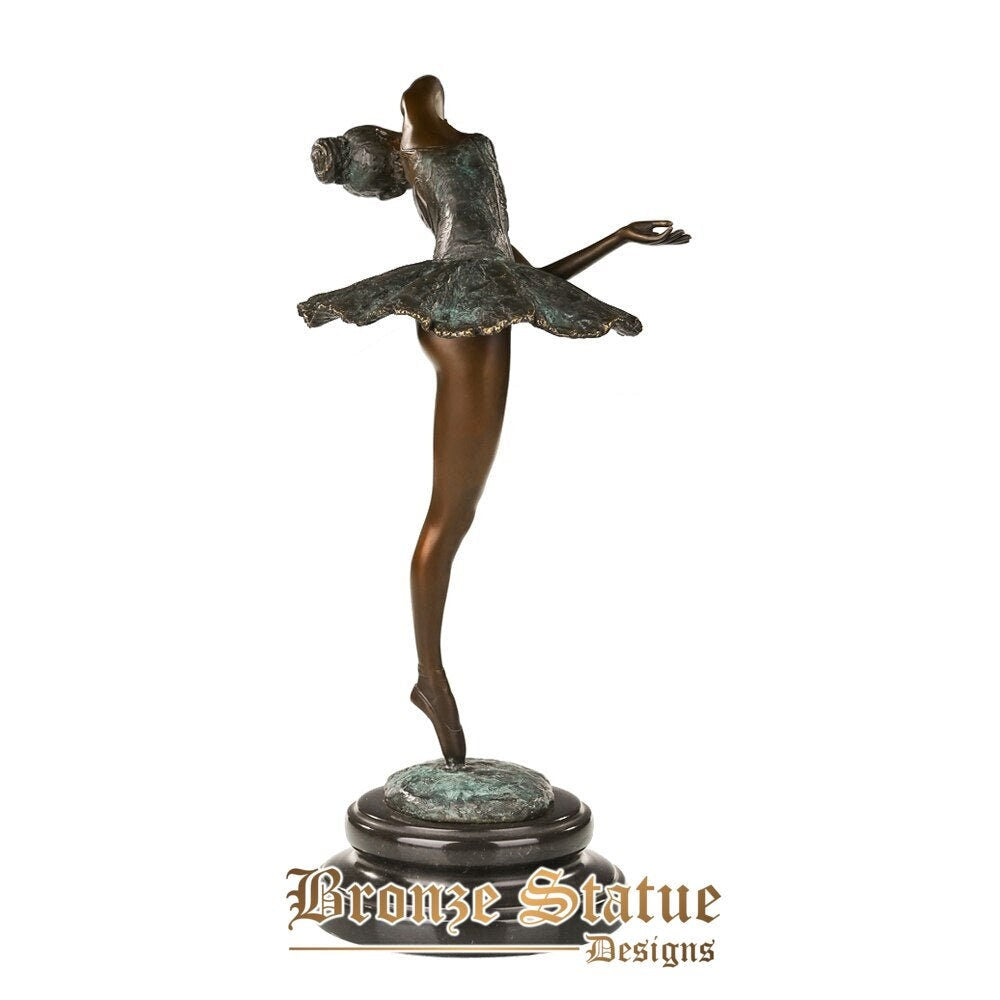 Ballet dance statue bronze young girl dancing sculpture modern figurine ballerina art gorgeous home decoration gifts