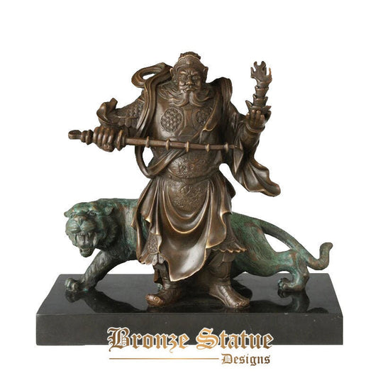 Chinese myth god of wealth bronze statues vintage brass sculpture for store office decoration business gifts