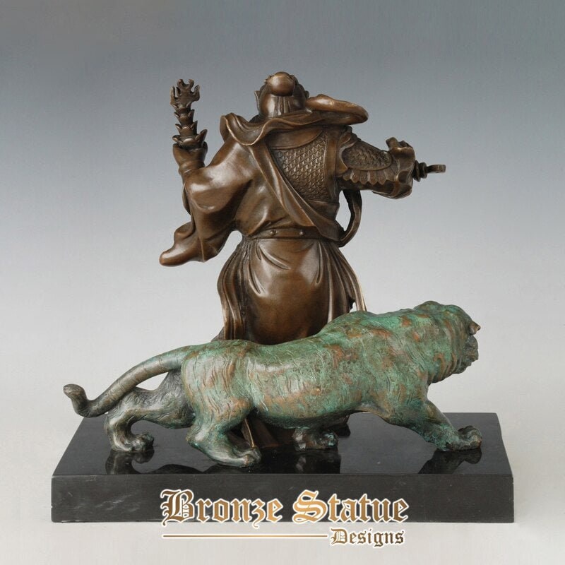 Chinese myth god of wealth bronze statues vintage brass sculpture for store office decoration business gifts