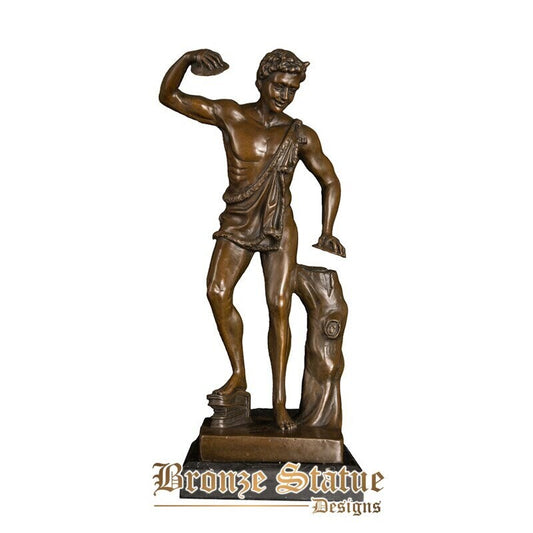 Bronze mitologia grega heracles deus estátua estatueta homem antigo escultura arte decoração para casa presente