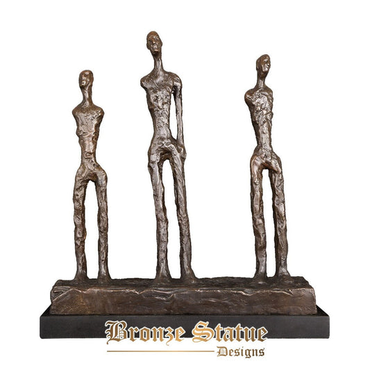 Estátua famosa de bronze giacometti escultura arte réplica colecionável estatueta para casa decoração de interiores presentes