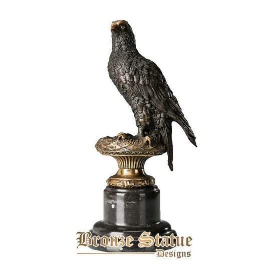 Arabische Adler-Statue, Skulptur, Bronze, Messing, heißes Gießen, Tierkunst, gehobene Bürodekoration, Geburtstagsgeschenk