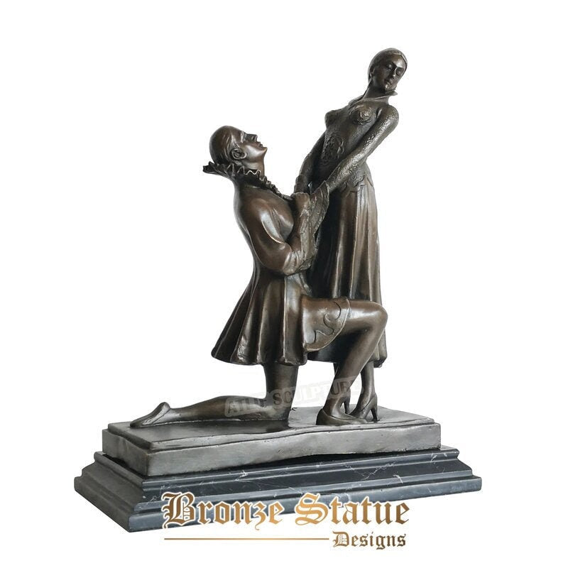 Romantic lovers statue bronze modern couple sculpture art gorgeous anniversary gifts wedding room decoration