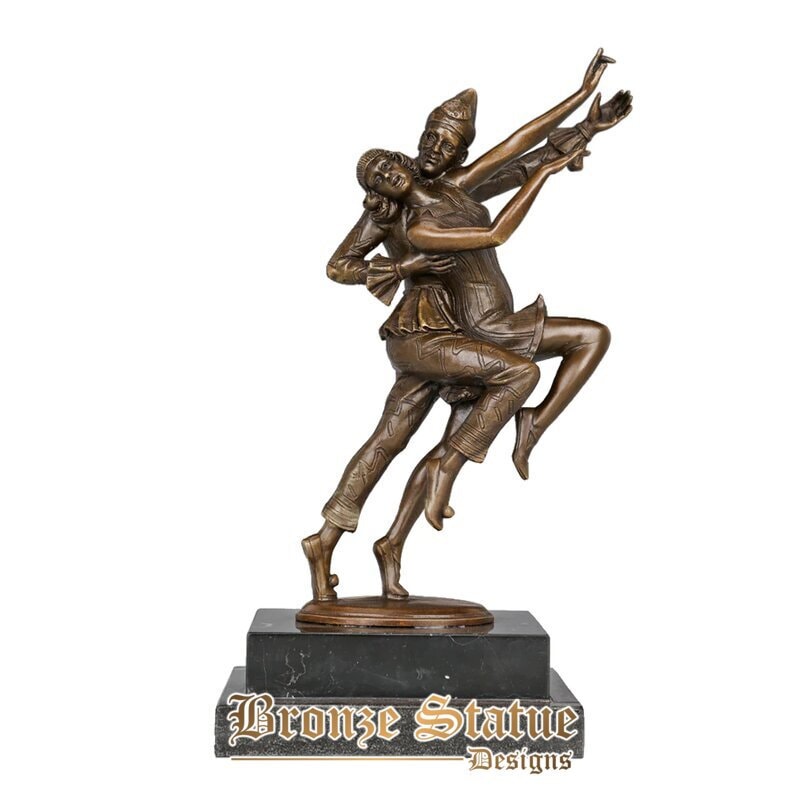 Classy art couple dance statue classical europe sculpture hot casting bronze brass gorgeous home ornament gift