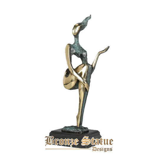 Escultura de bronze estátua de mulher abstrata moderna estatueta feminina arte elegante decoração interna presentes