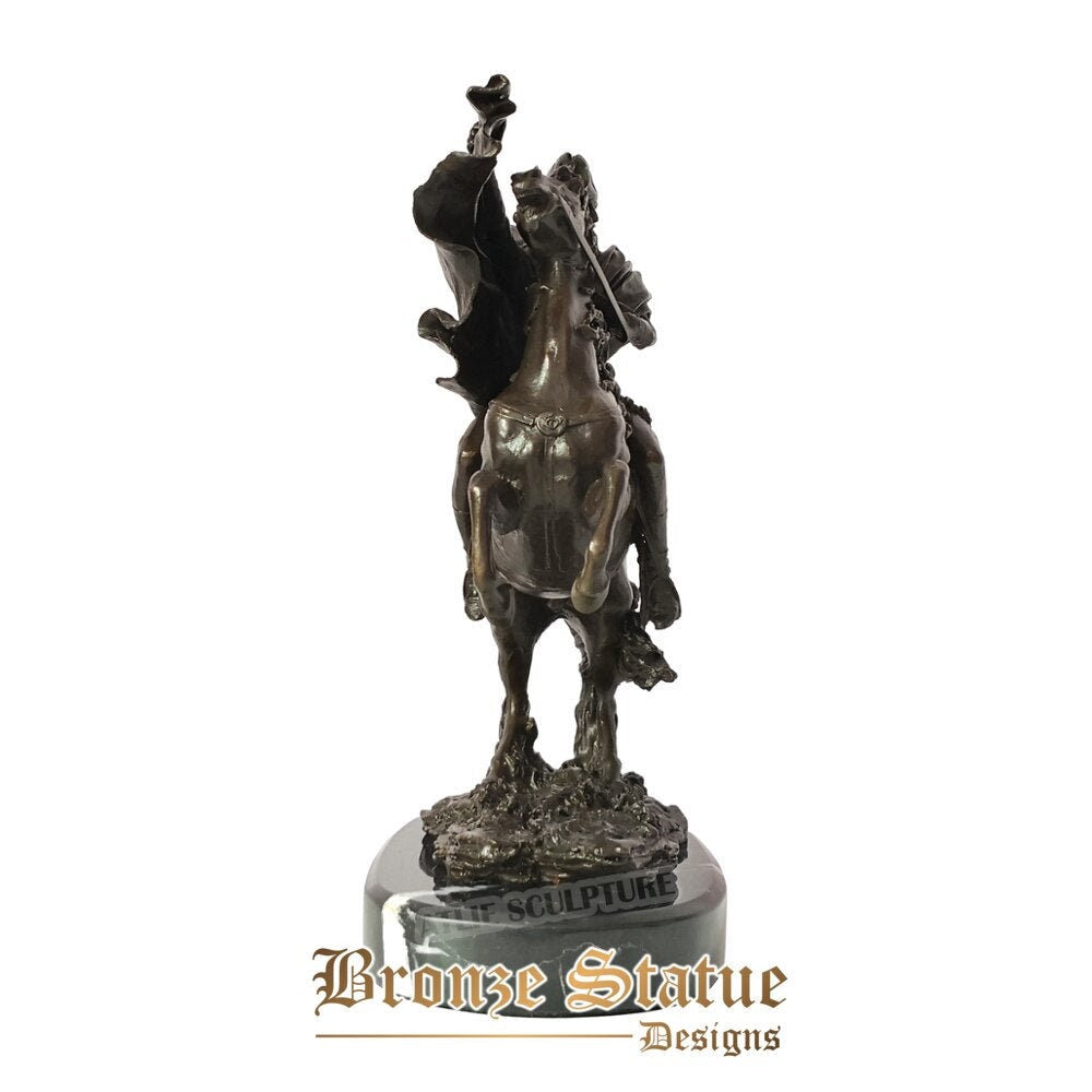 Napoleon bonaparte riding bronze statue french famous emperor sculpture collectible figurine art home decoration