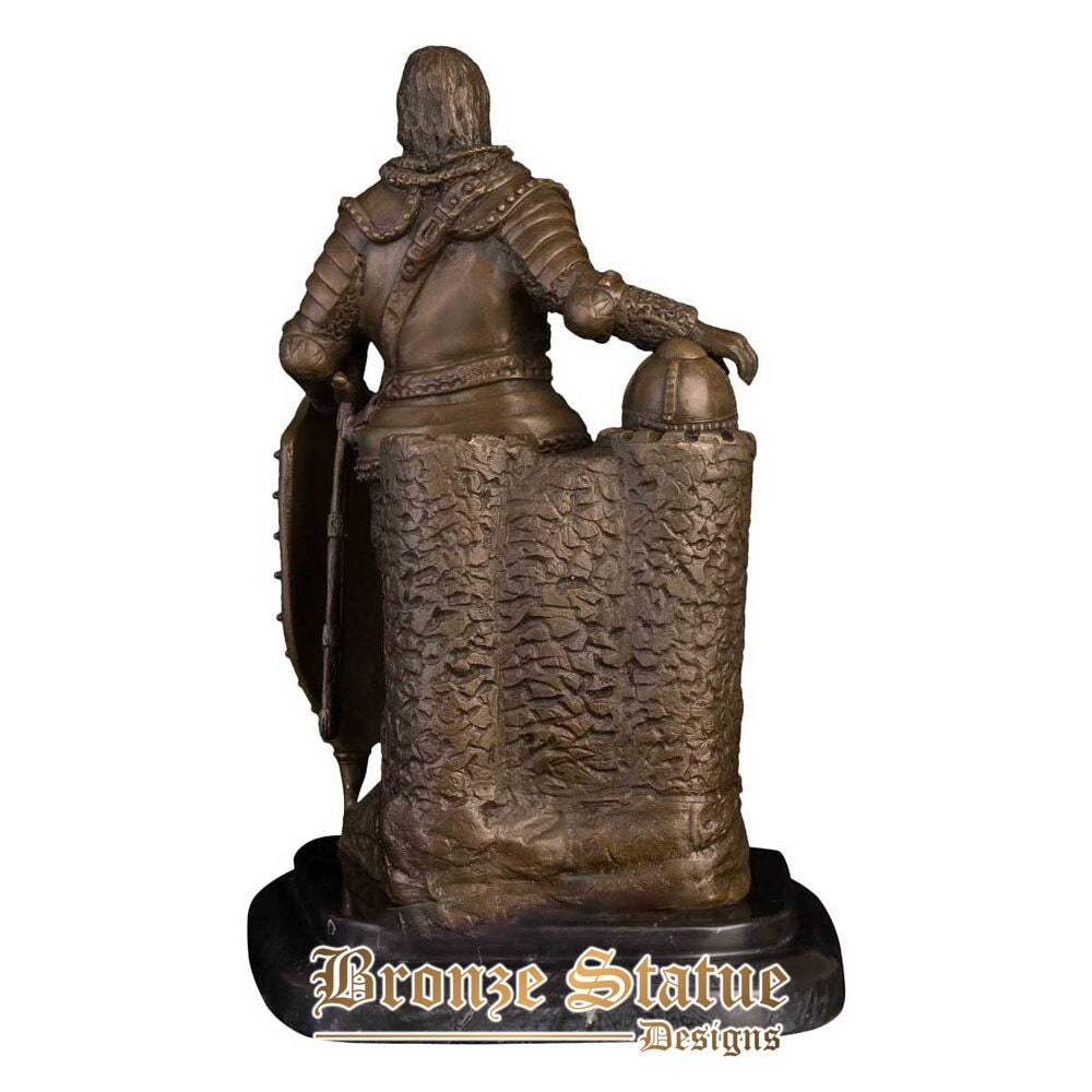 Medieval rome soldier statue bronze national protection army warrior sculpture antique art home decor ornament