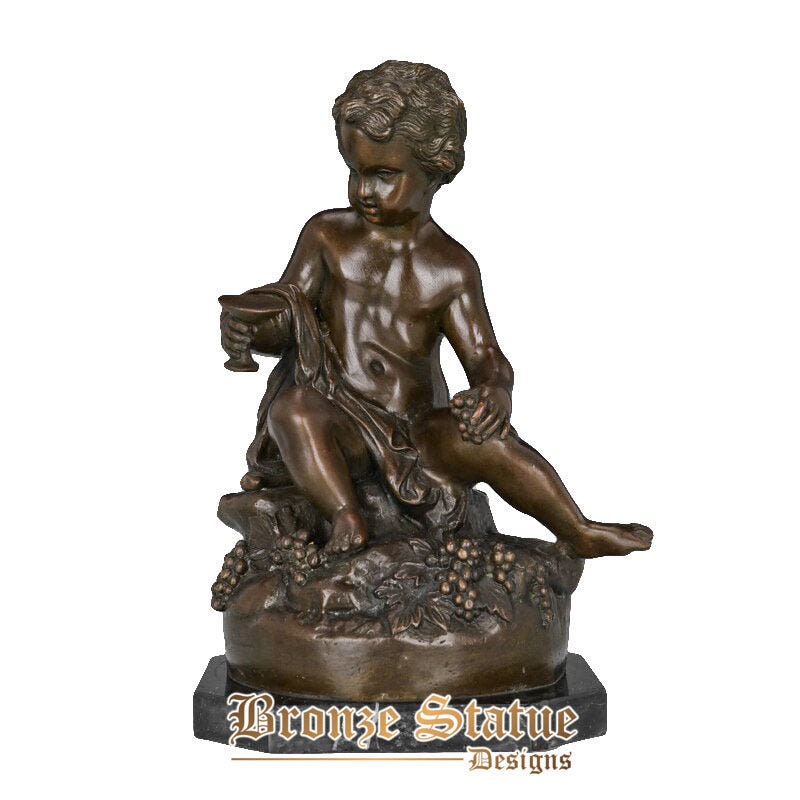 Greek mythology little wine god dionysus statue sculpture antique art hot casting brass home decor
