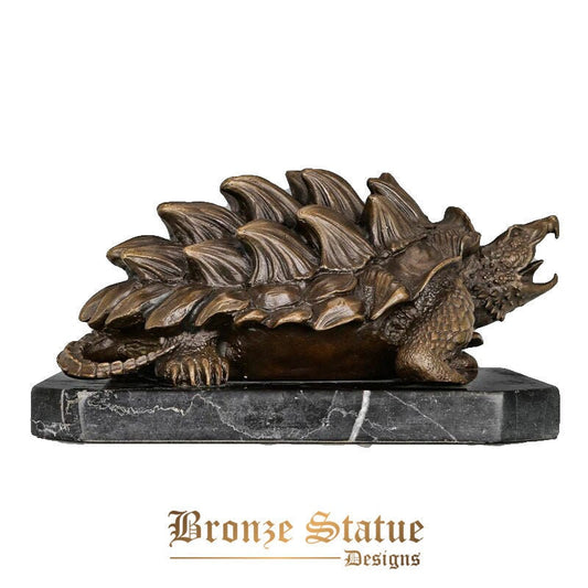 Snapping turtle bronze statue sculpture north america wildlife animal art hot casting brass home decor