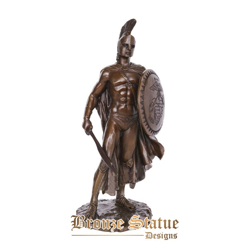 Sparta warrior real bronze statue ancient greek spartan sculpture exquisite vintage western art home decor