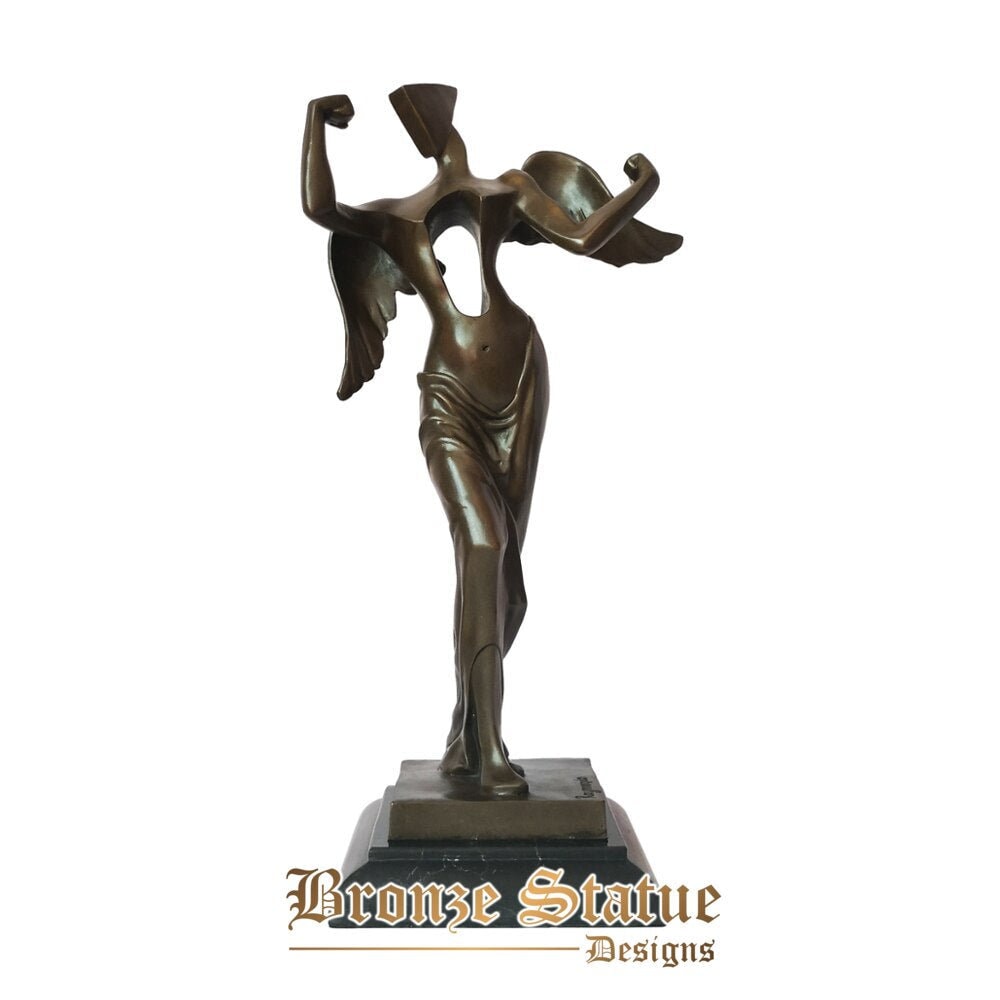 Bronze abstract angel statue myth goddess woman sculpture figurine art birthday gift home decoration