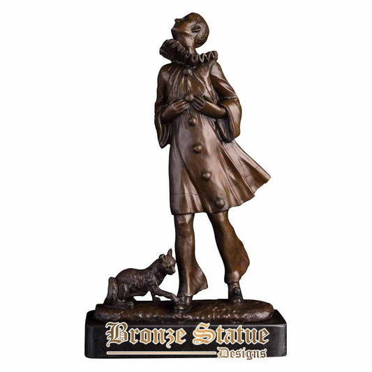 Senhora com animal gato escultura de bronze bronze fundido a quente estátua feminina vintage arte decoração da sala de estar presentes