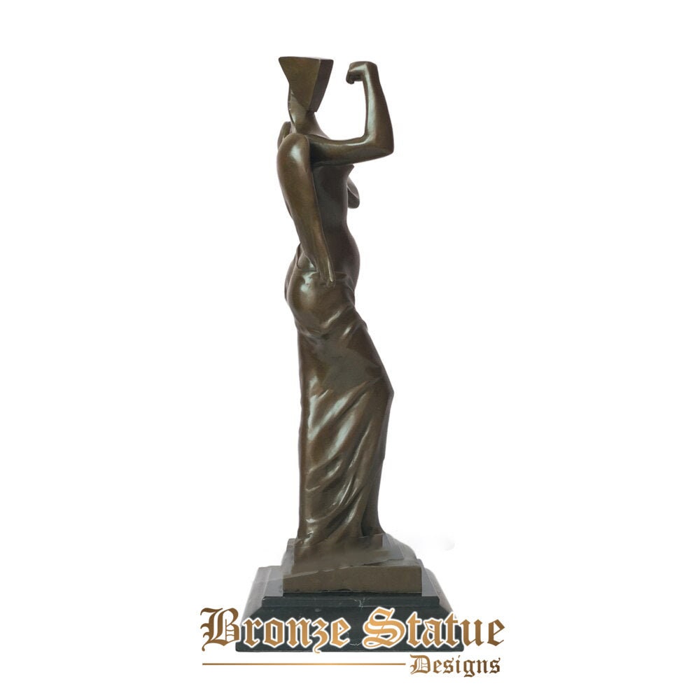 Bronze abstract angel statue myth goddess woman sculpture figurine art birthday gift home decoration